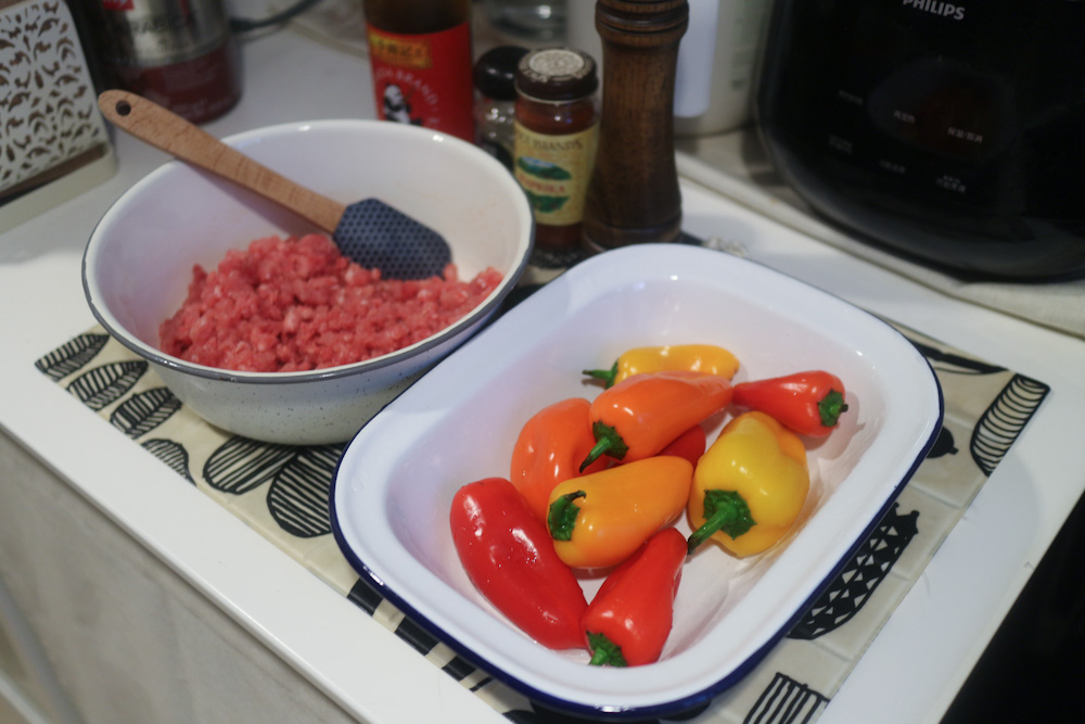 肉酿小甜椒的做法 步骤1