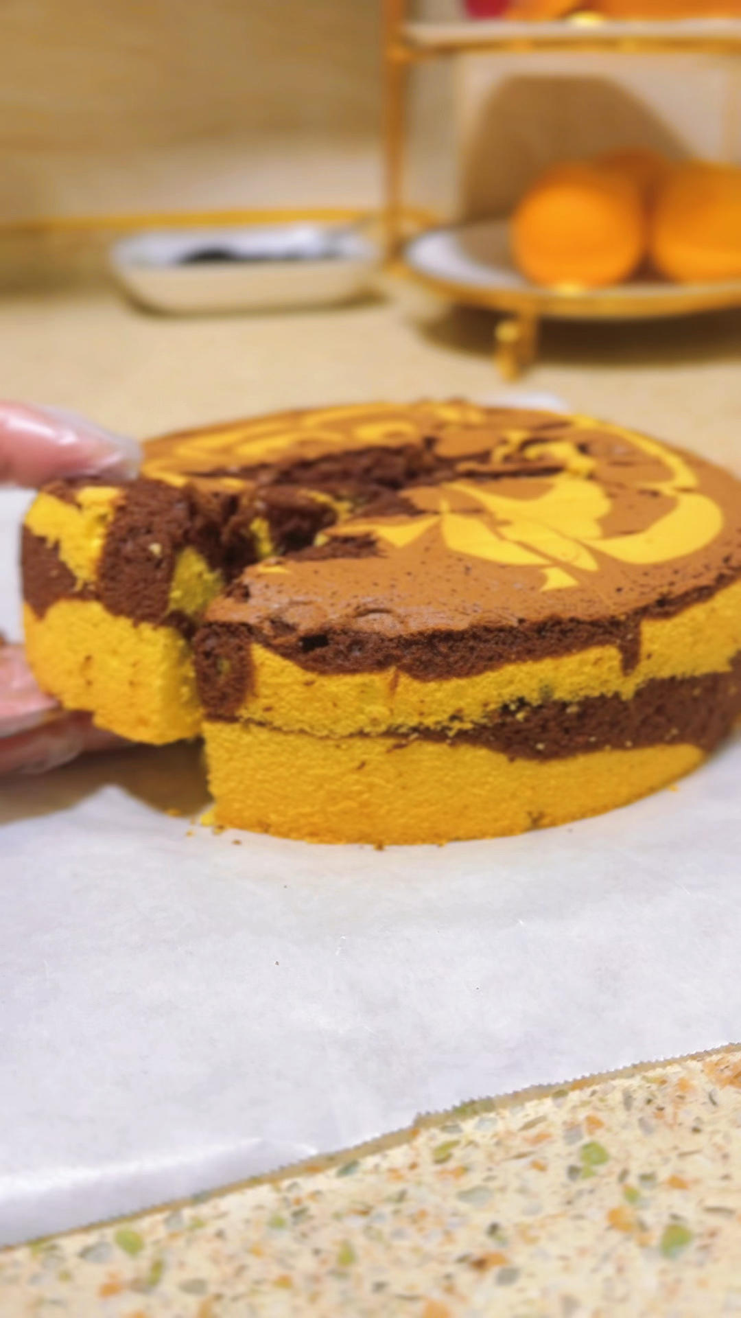 可可味——斑马纹戚风蛋糕