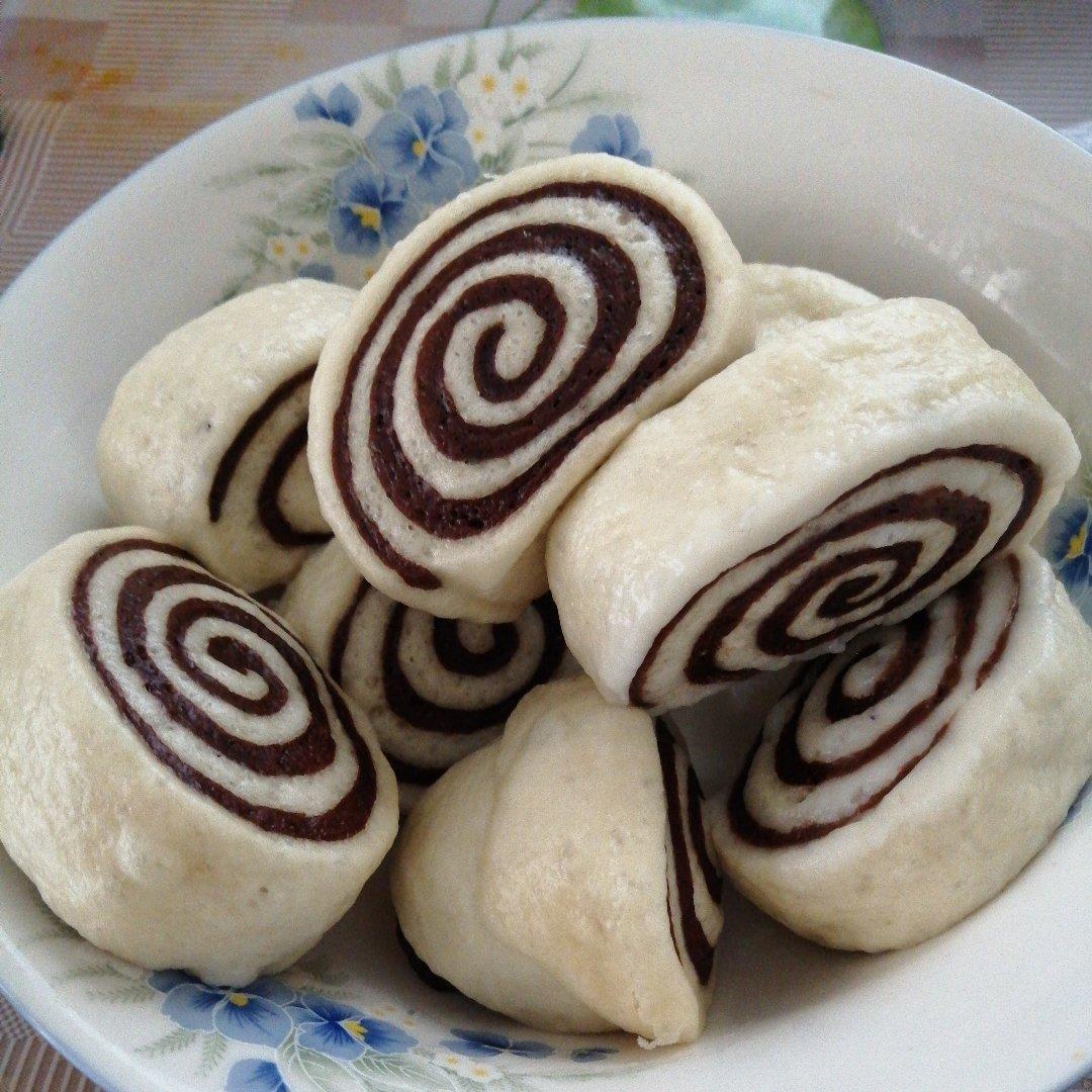 964atz2做的双色馒头巧克力味