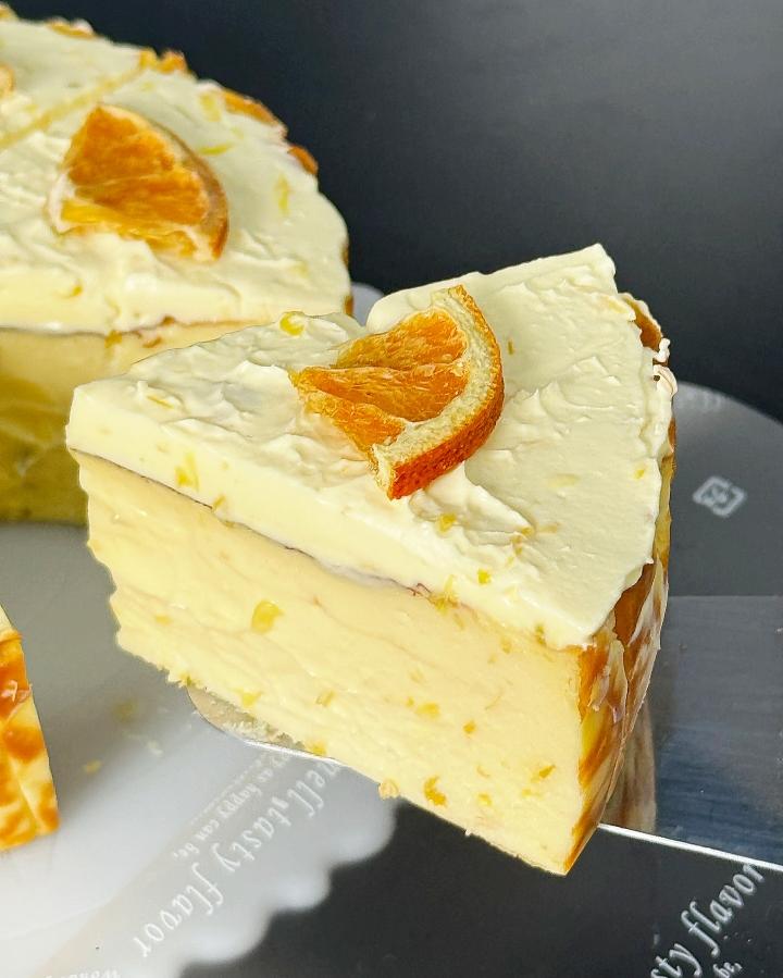 🍑榴莲香橙巴斯克芝士蛋糕○商用版配方