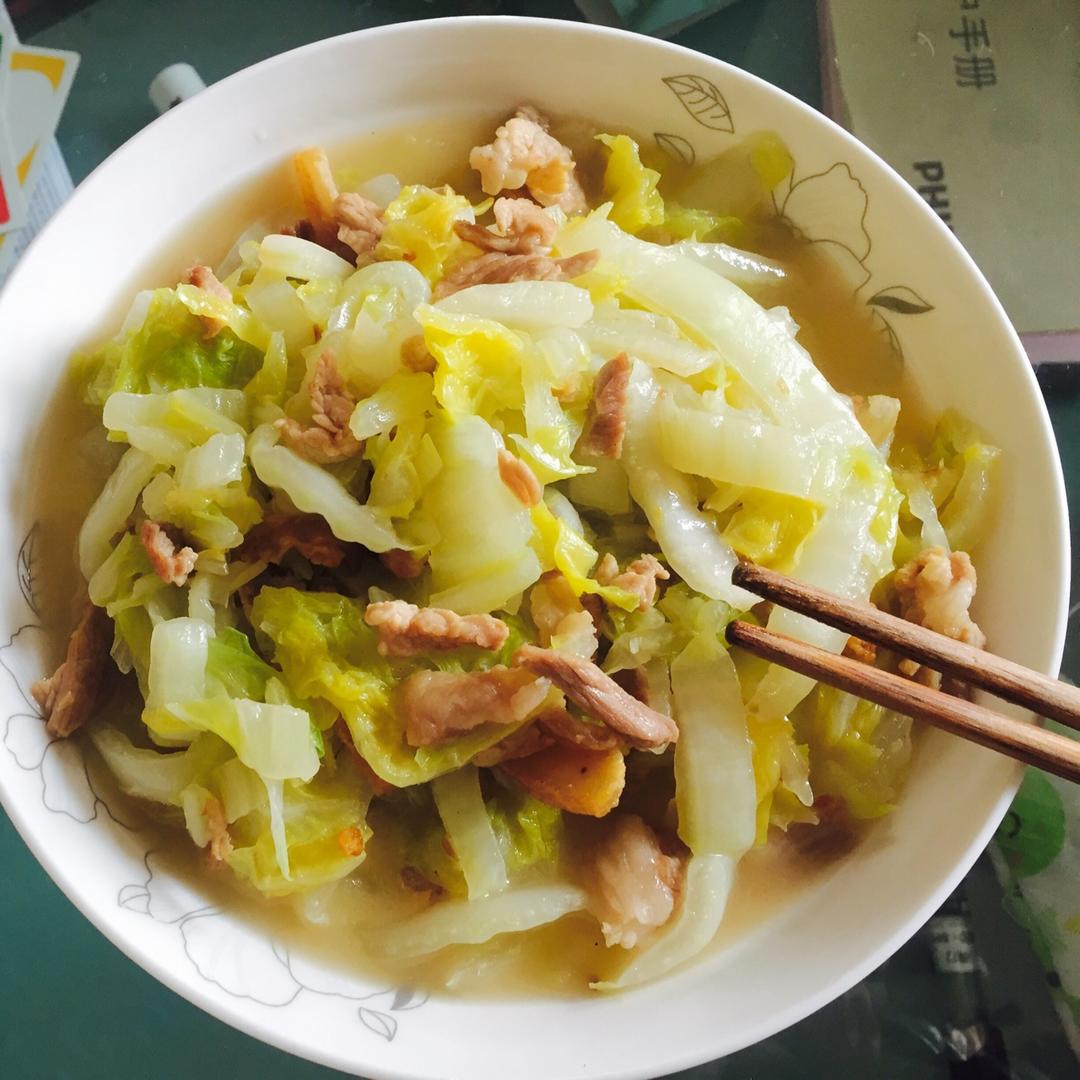 白菜烂糊肉丝
