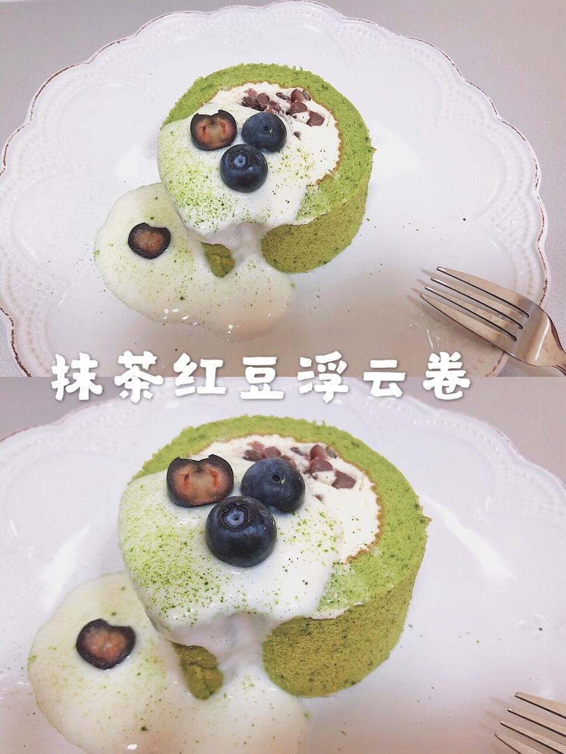 抹茶红豆蛋糕卷