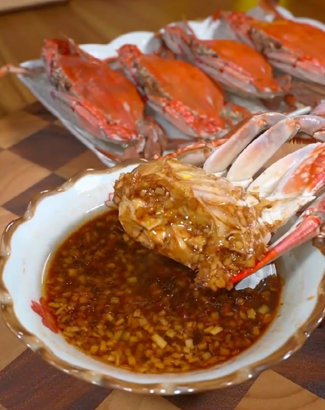 蒸螃蟹大虾姜醋汁～海鲜蘸料（8～10人份）的做法