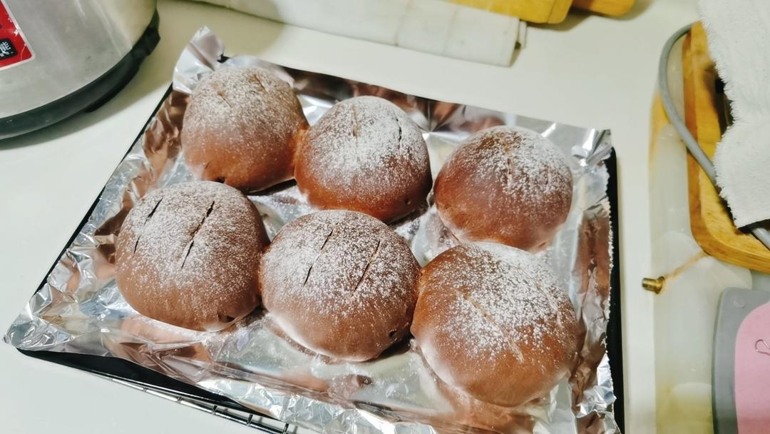 抹茶麻薯红豆软欧包