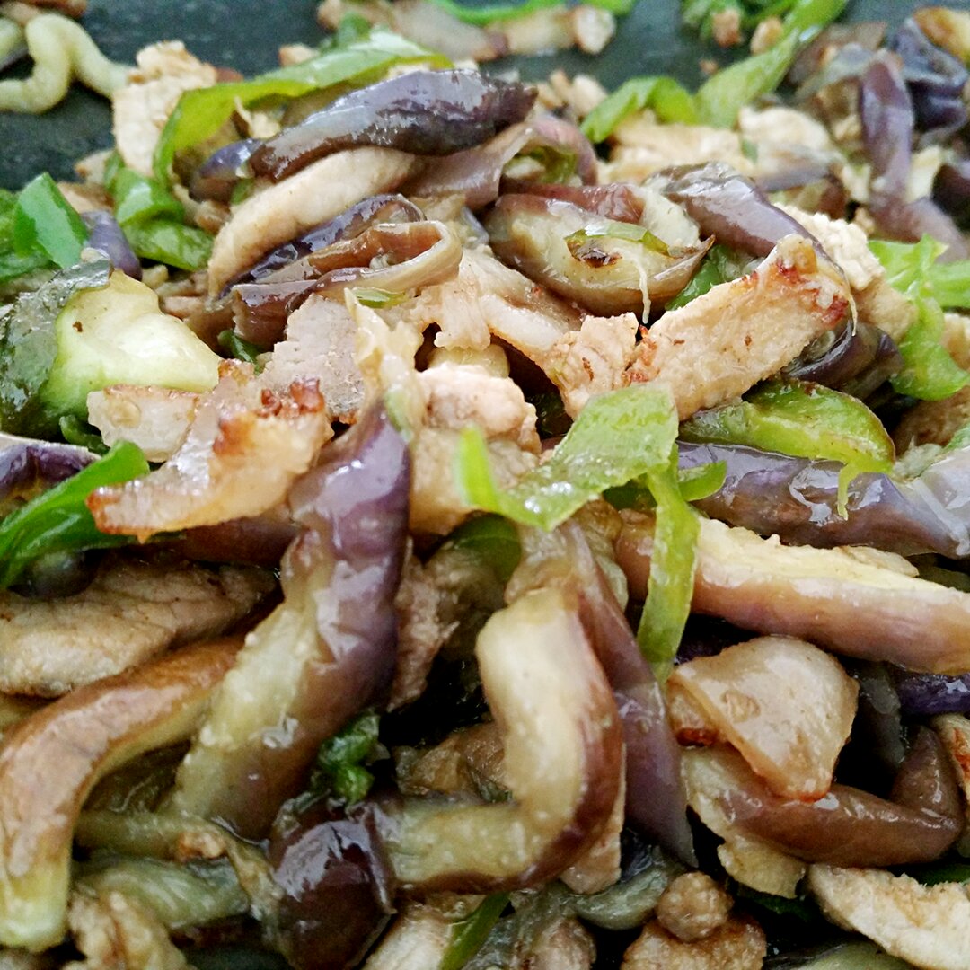 茄子炒肉丝