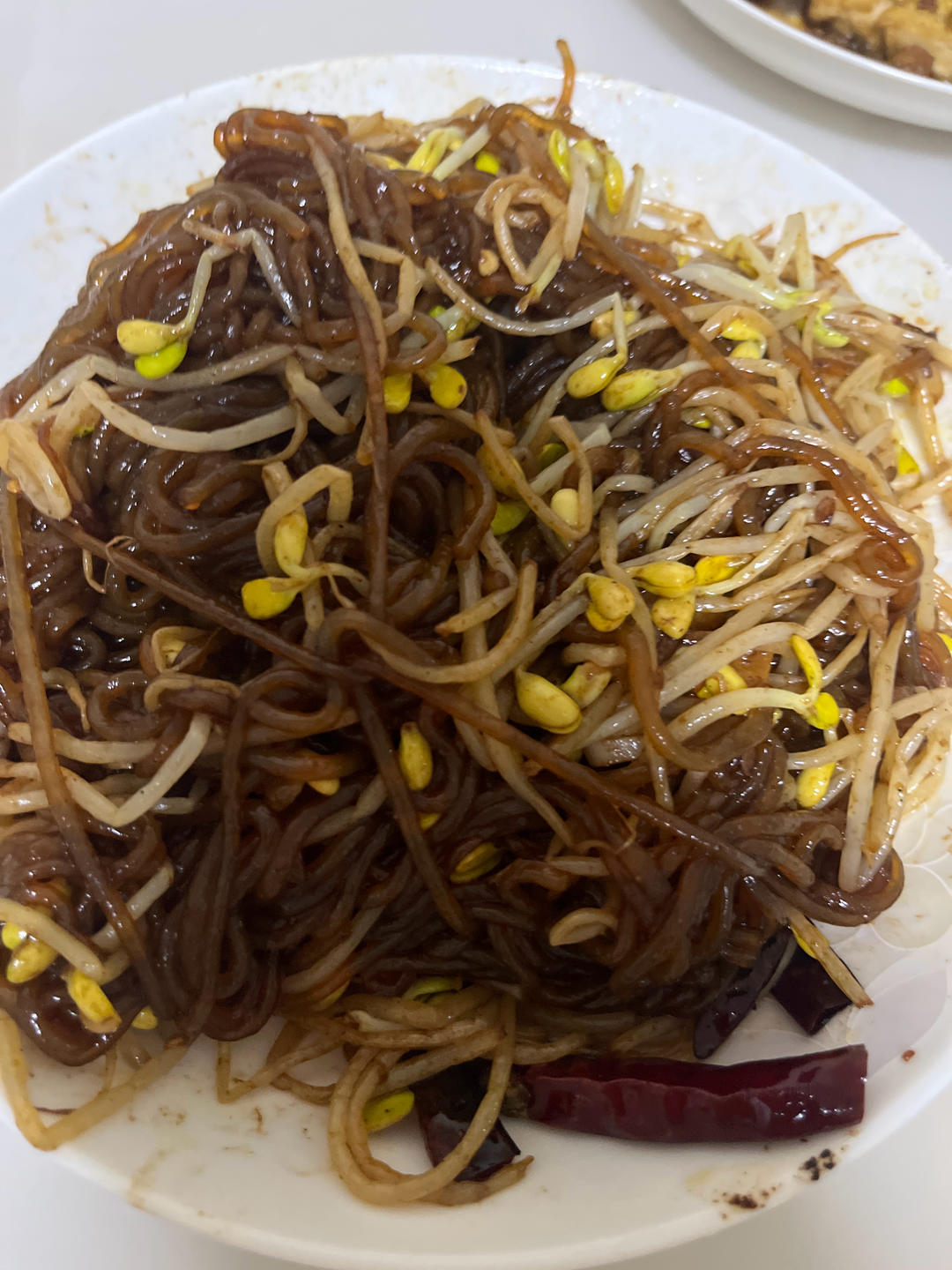 黄豆芽炒粉条