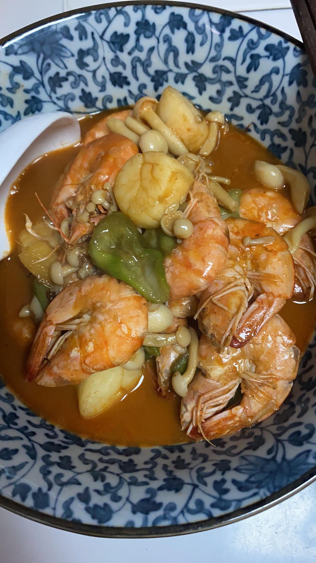 丝瓜菌菇带子鲜虾