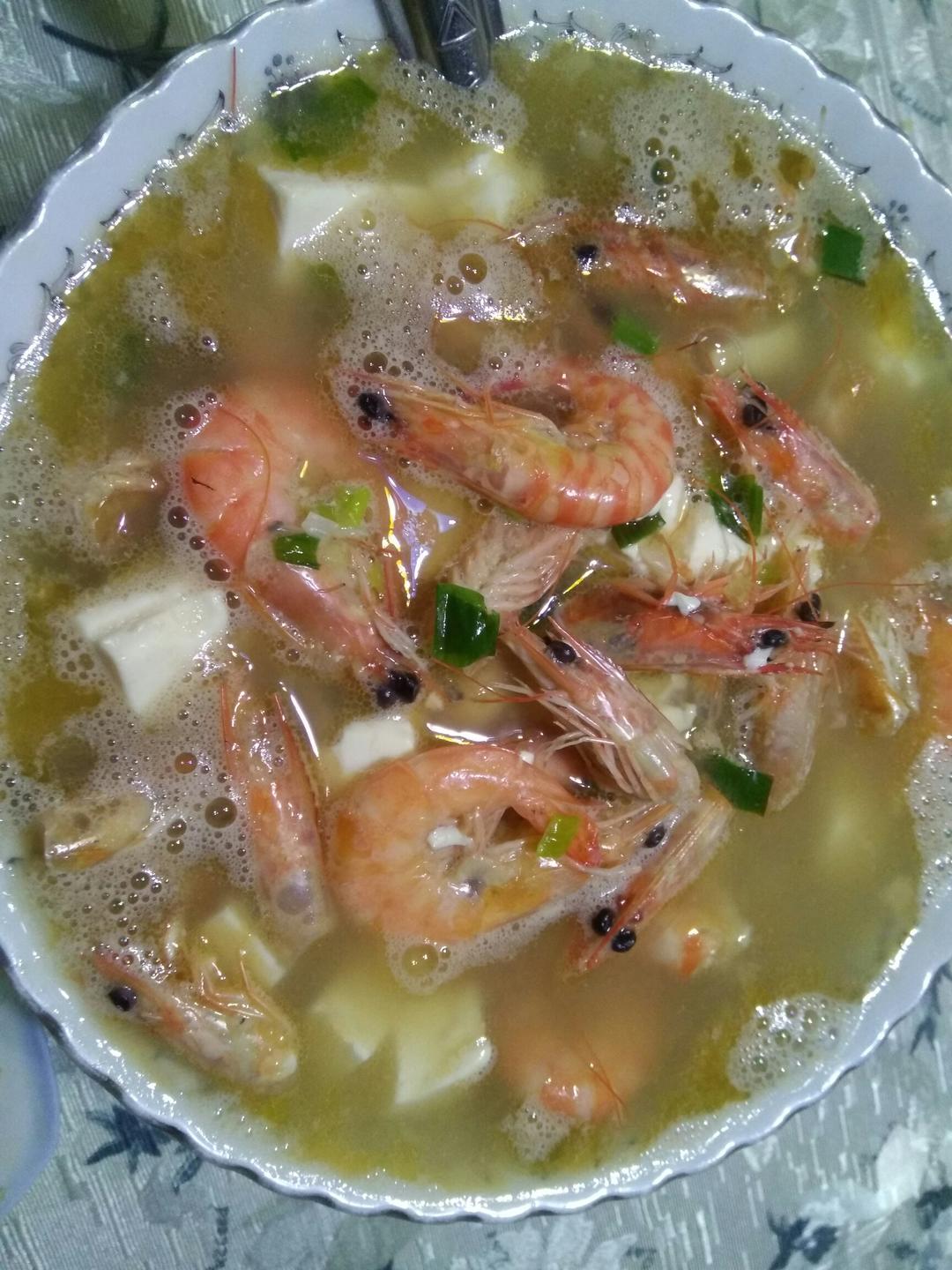 花花stephanie做的鲜虾豆腐羹