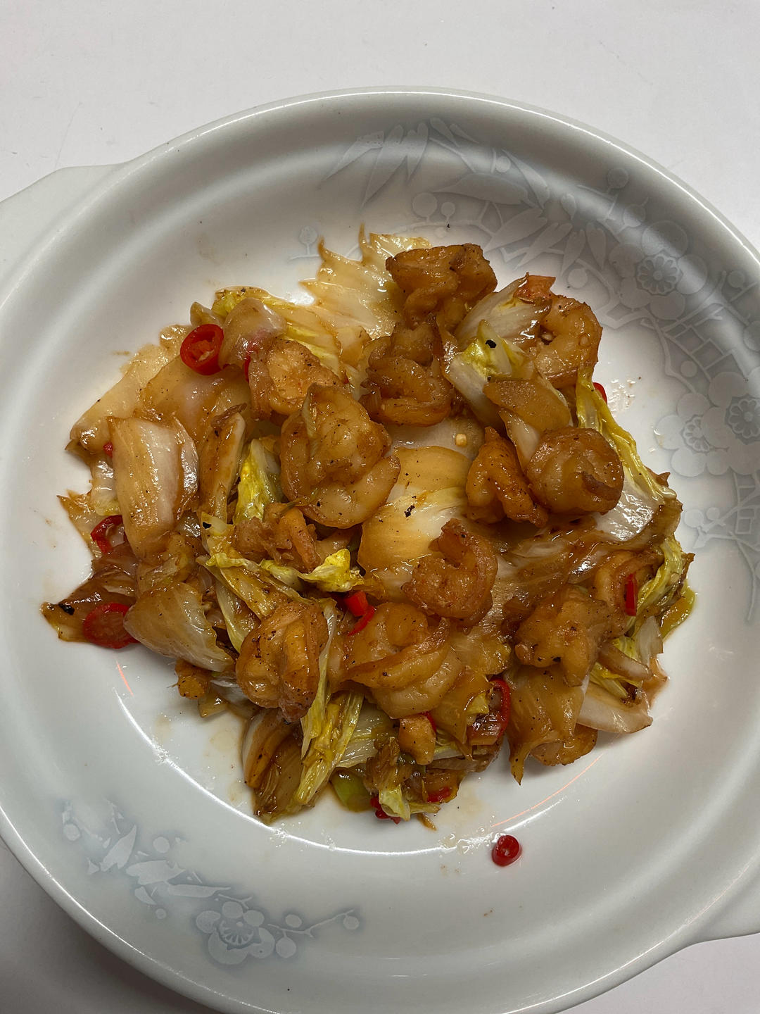 大虾炒白菜