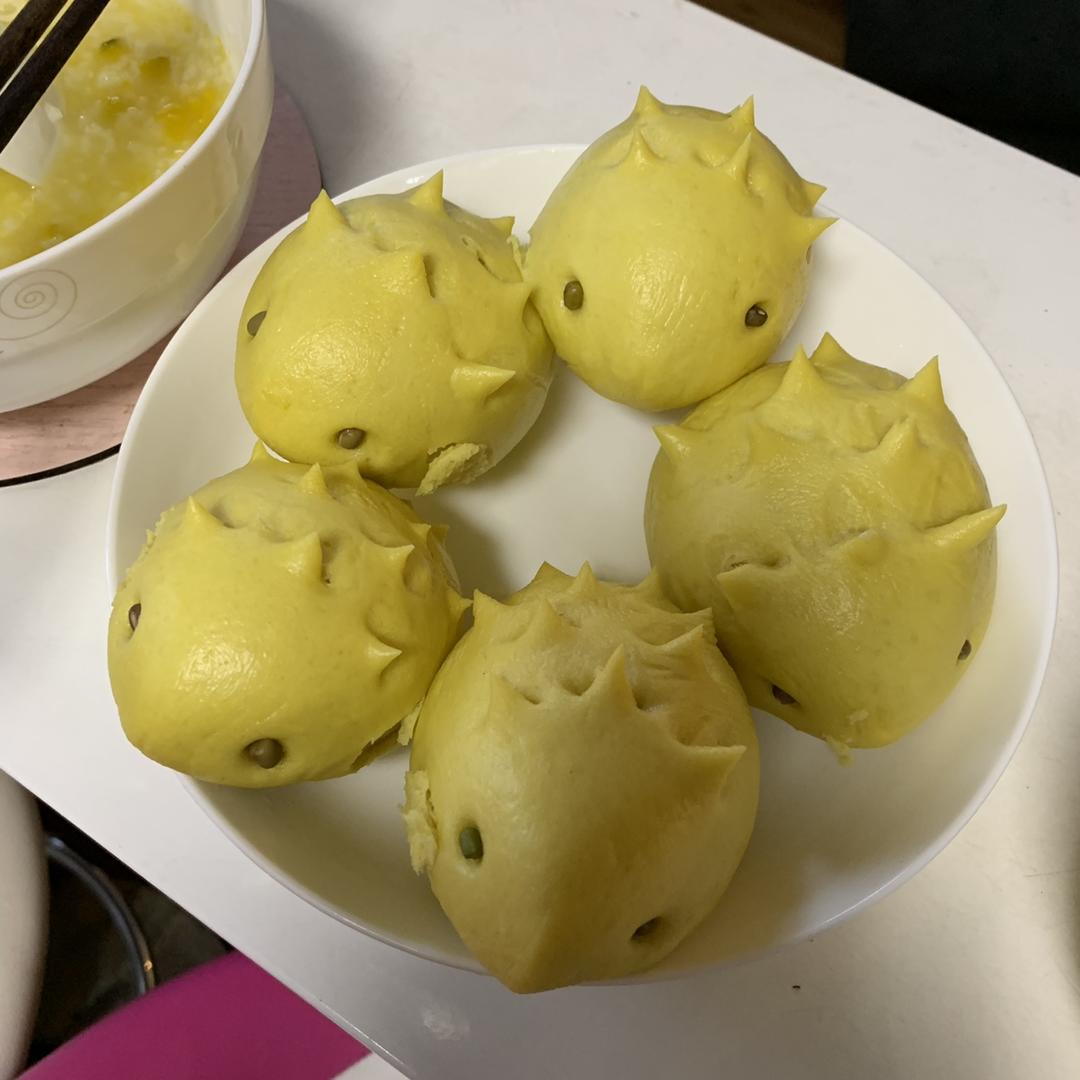 南瓜刺猬馒头