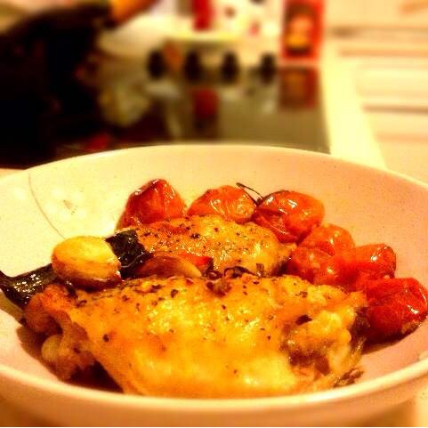 罗勒番茄烤鸡腿