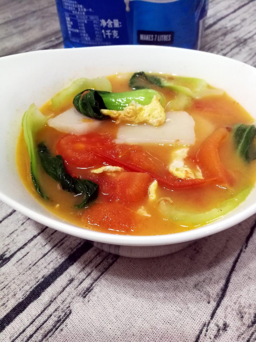 番茄鸡蛋汤年糕