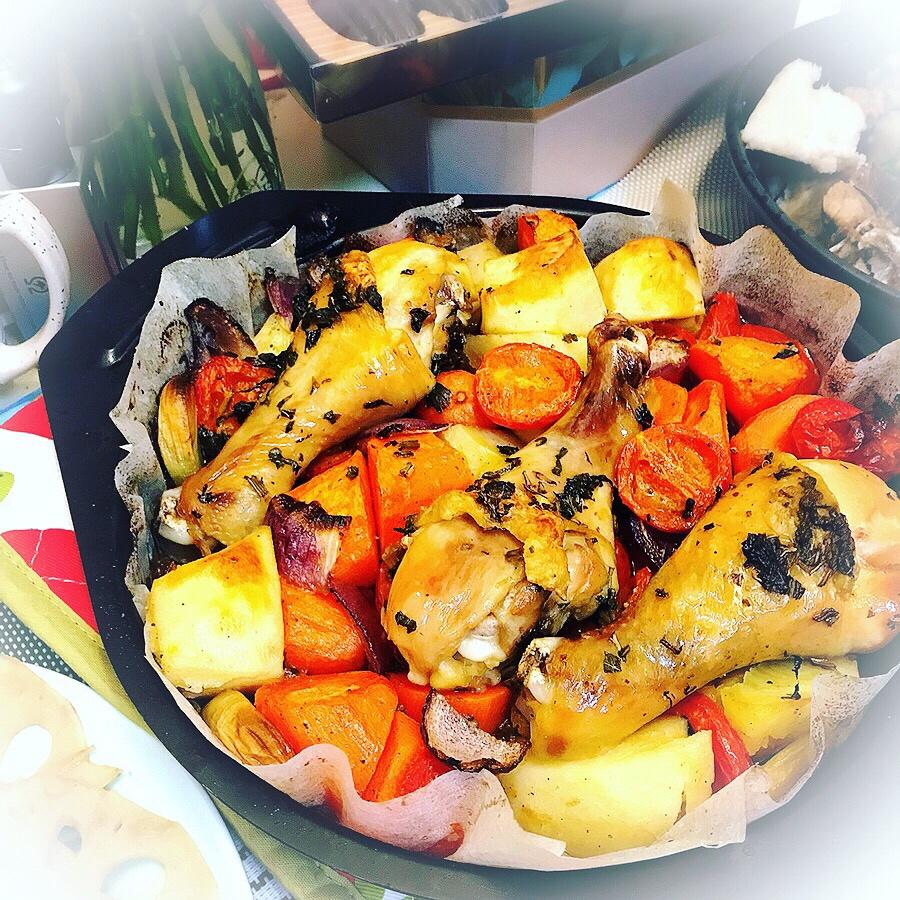 脆皮罗勒烤鸡腿