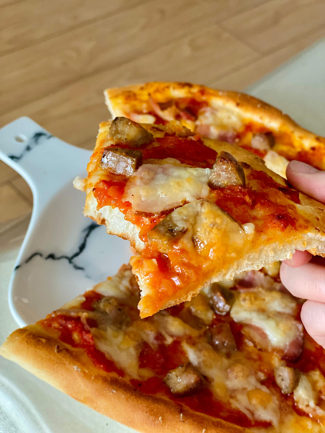 被惊艳到❗️一口爱上❗️超薄玛格丽特披萨🍕