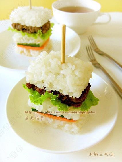 米饭三明治的做法