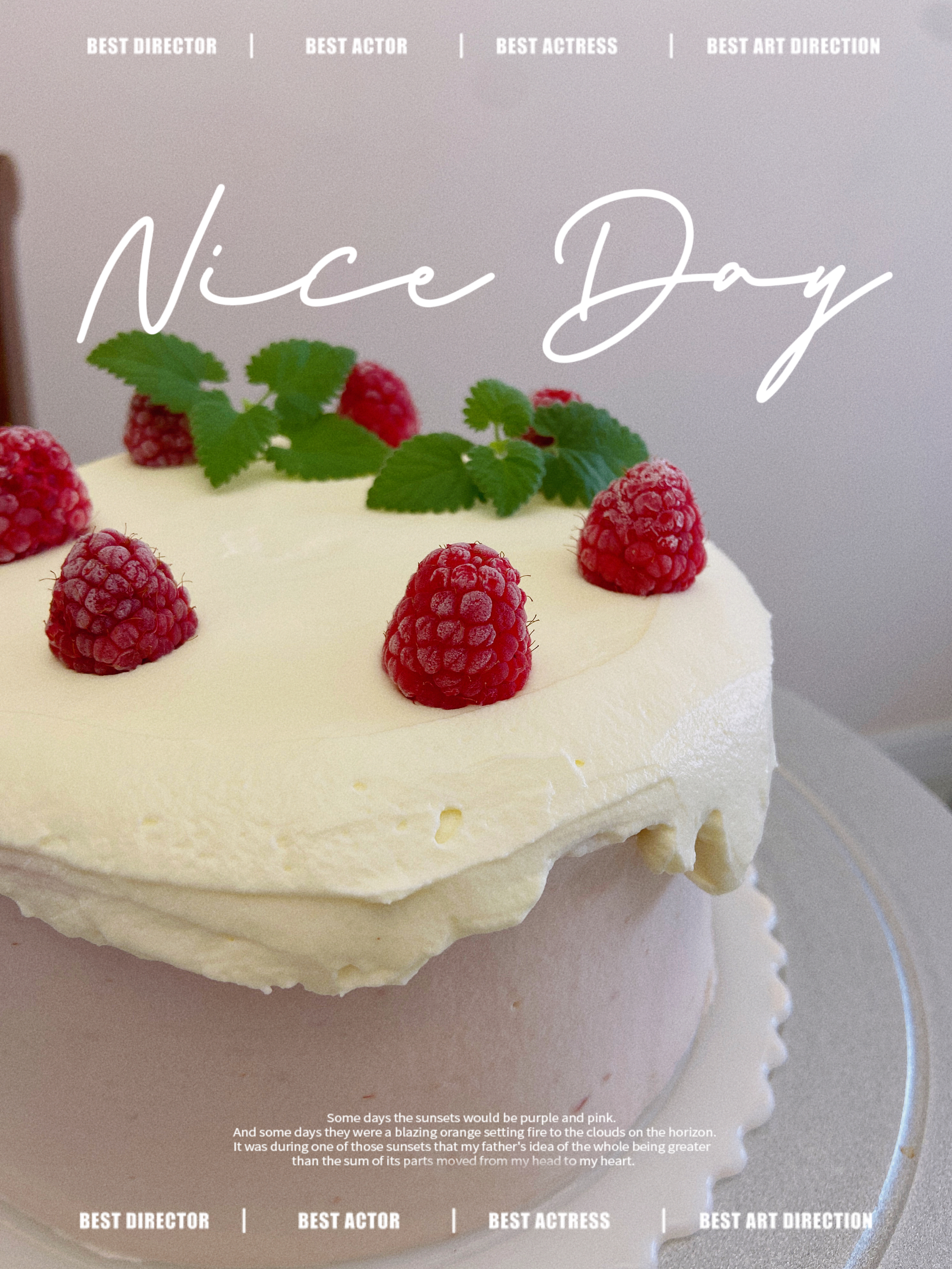 【视频】树莓奶油 滴落蛋糕