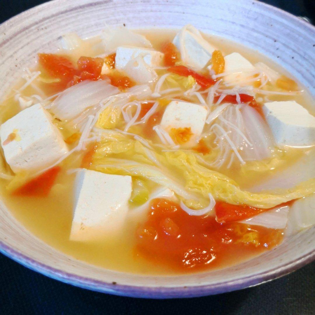 低卡高蛋白番茄豆腐汤