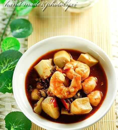 麻婆豆腐虾的做法