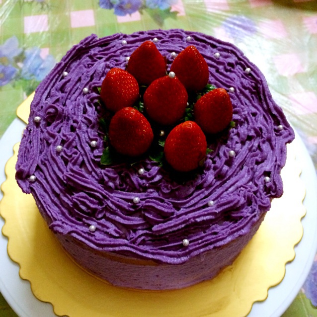shero小嘉做的紫薯裱花蛋糕