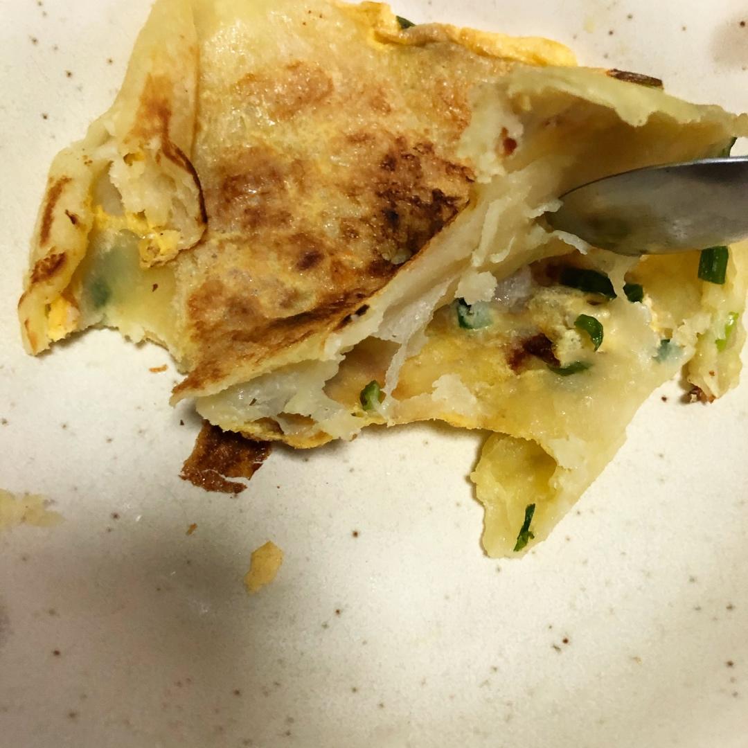 鸡蛋葱油饼                  （更新饼坯保存方法）