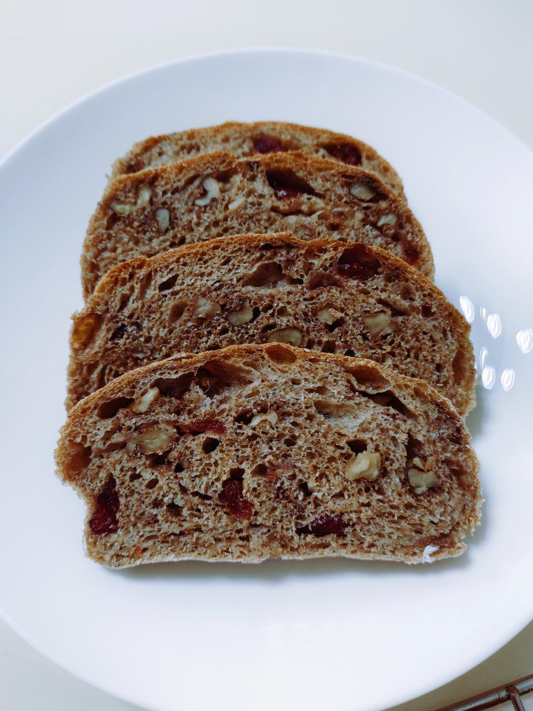 零失败、免揉面、好吃的核桃仁葡萄干欧包