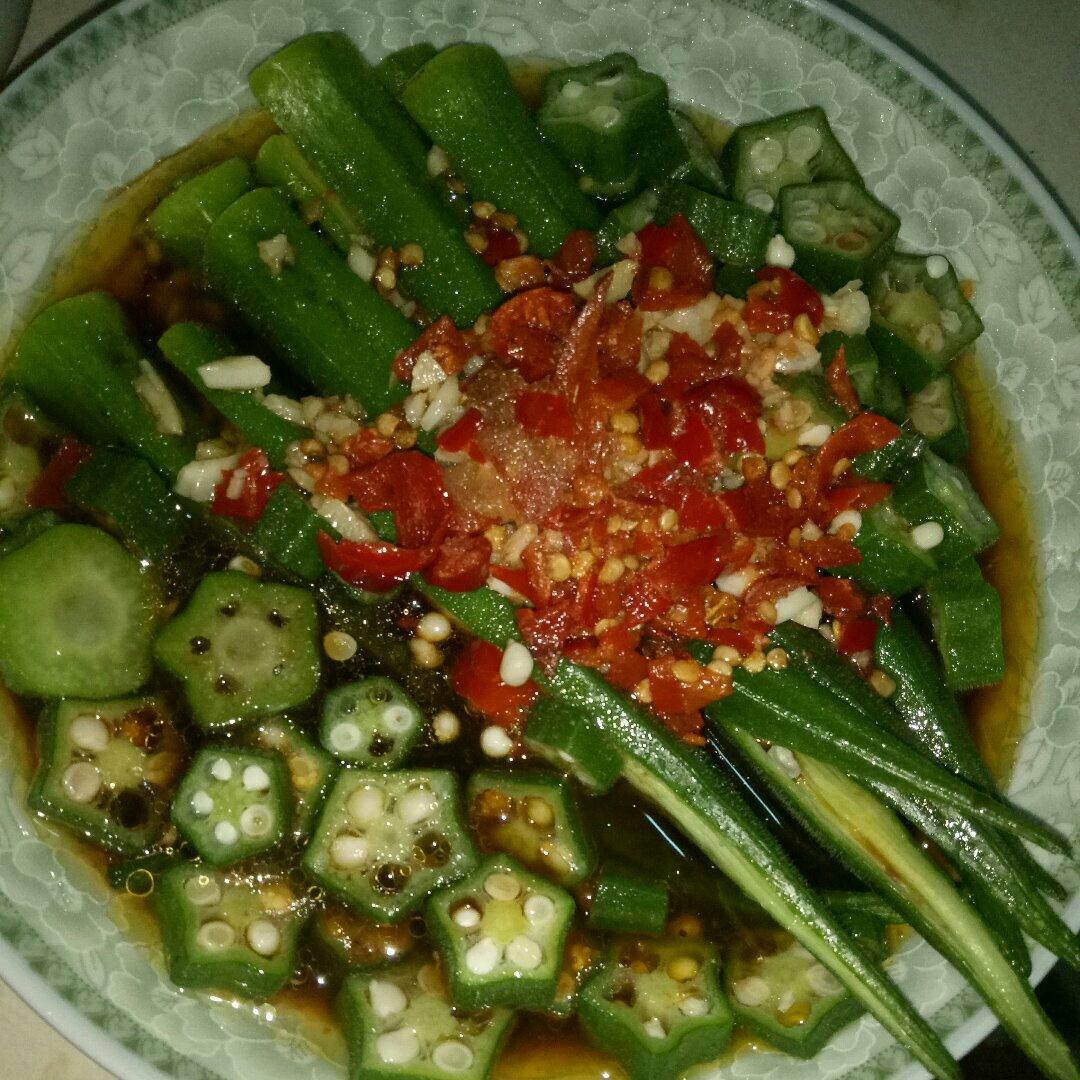 白灼秋葵