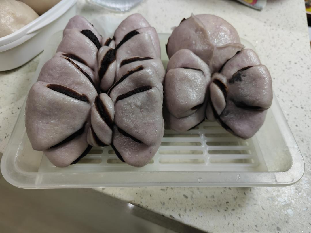 一次发酵网红粉色蝴蝶结豆沙面包（老夫的少女心啊）B74