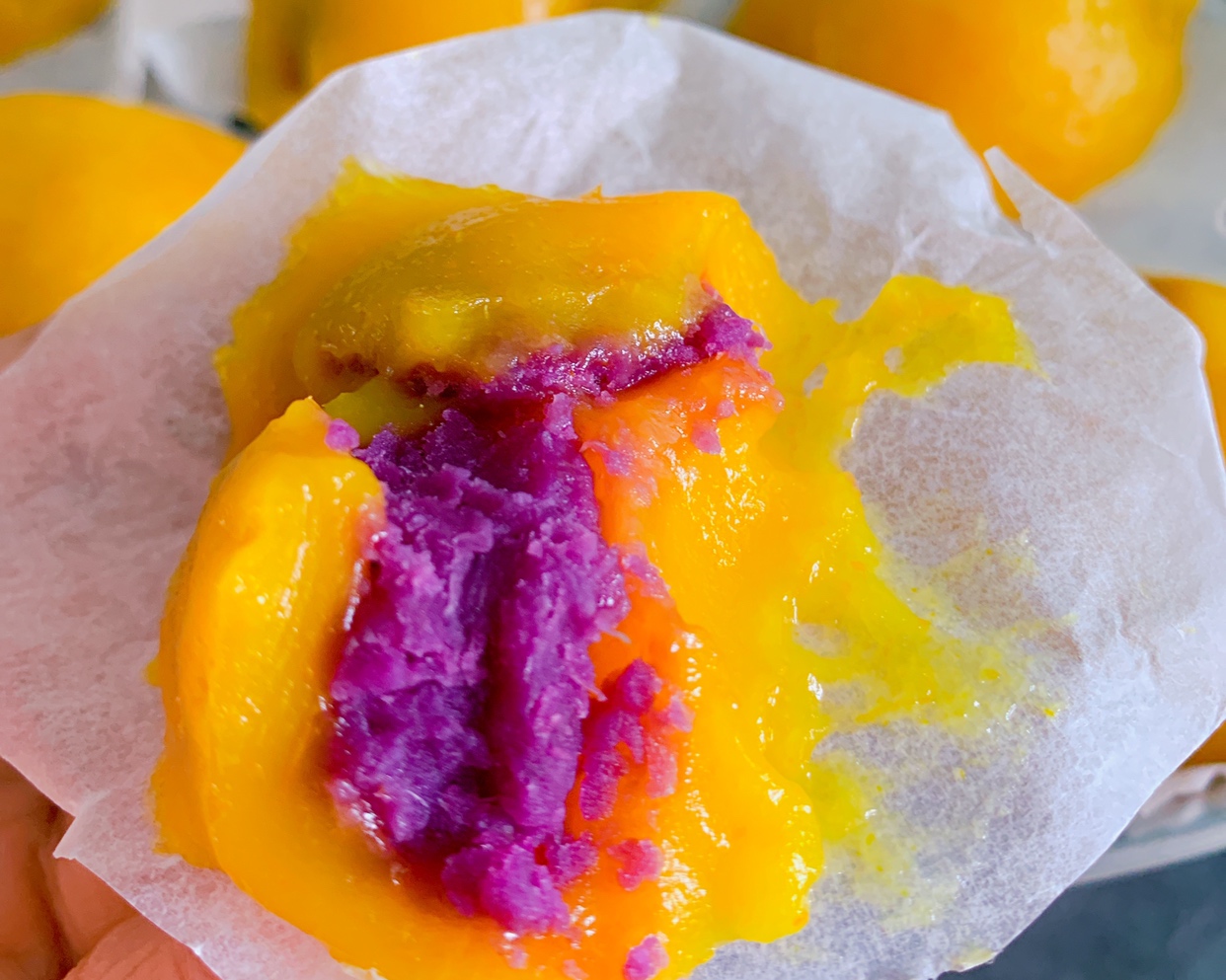 南瓜紫薯糯米团（无糖无油）的做法
