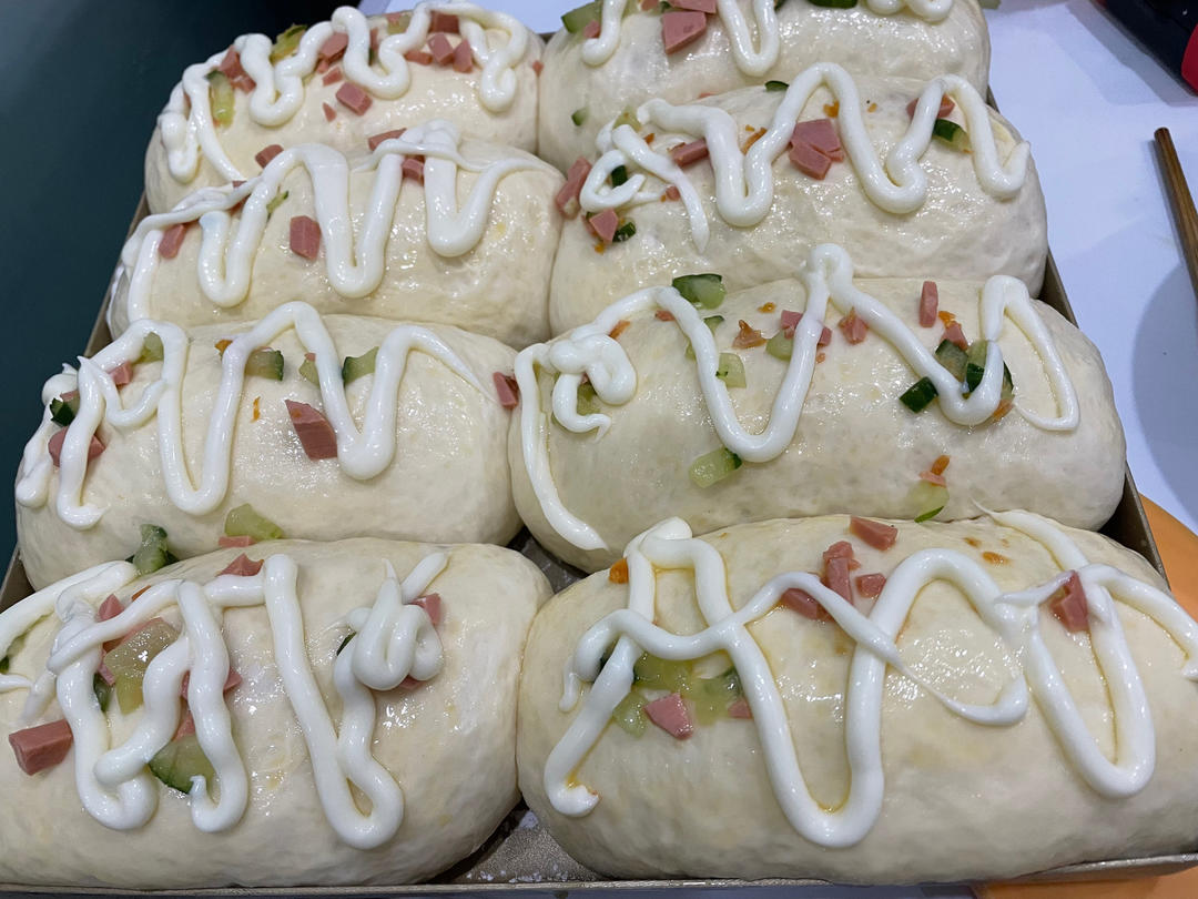香葱火腿肉松面包