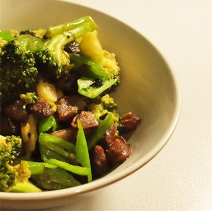 腊肠西蓝花小炒