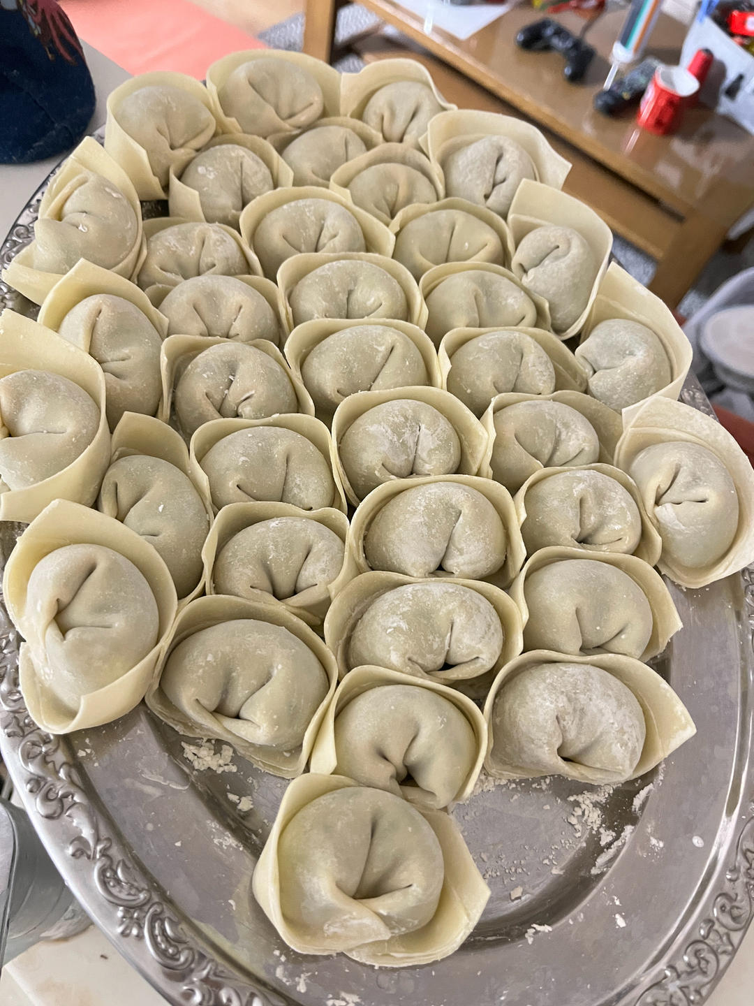 香菜馄饨馅料的制作