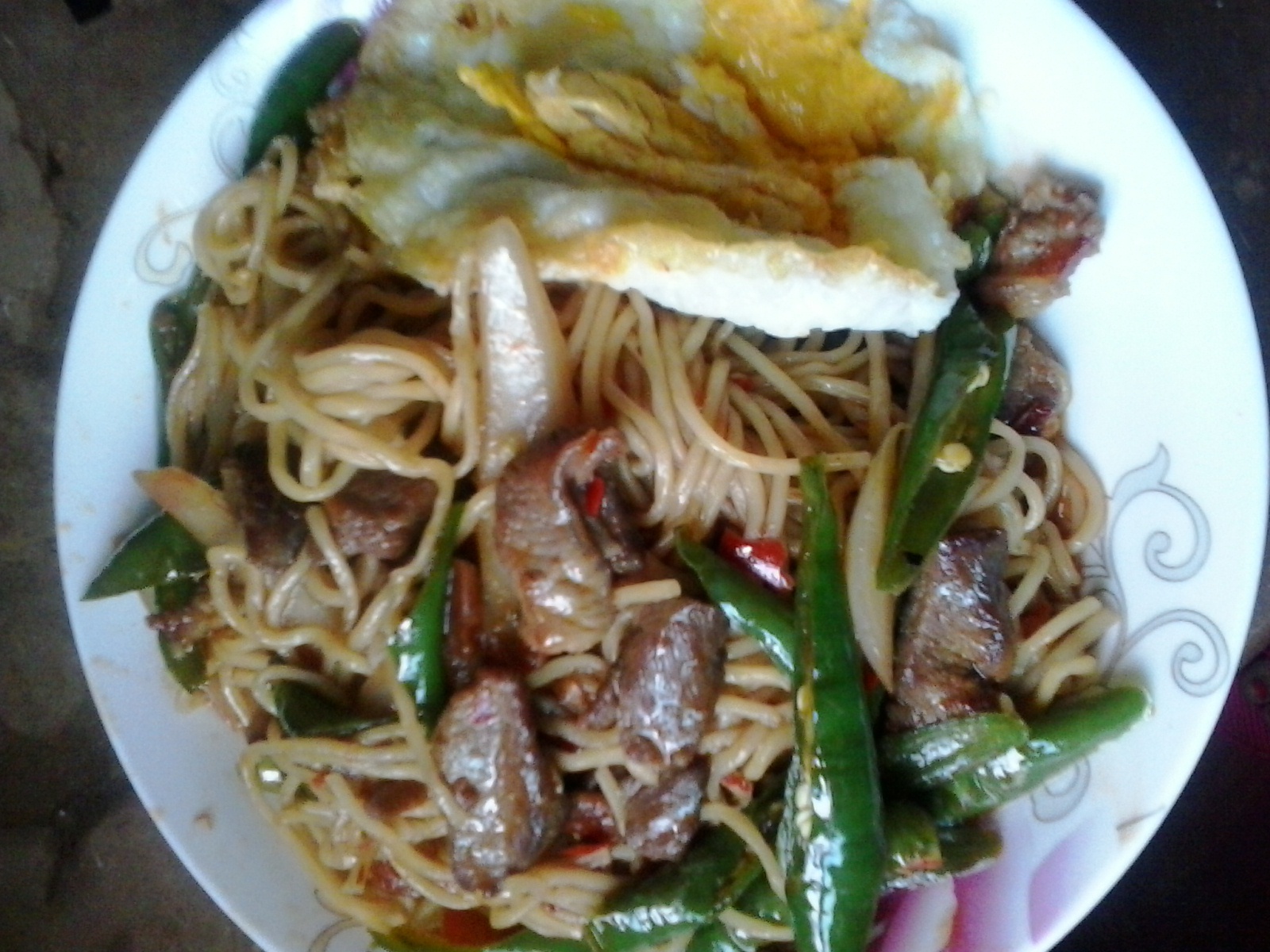 青椒肉丝炒面
