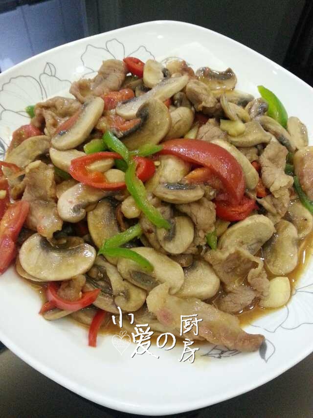 蘑菇炒肉片