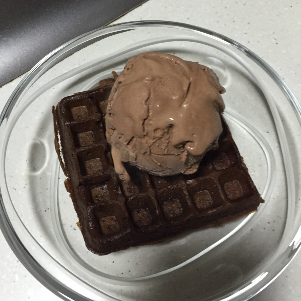 可可糯米华夫饼