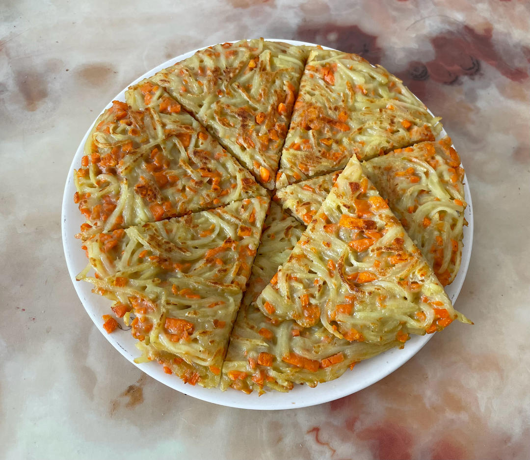 可以當(dāng)主食的土豆絲餅的做法 步驟6