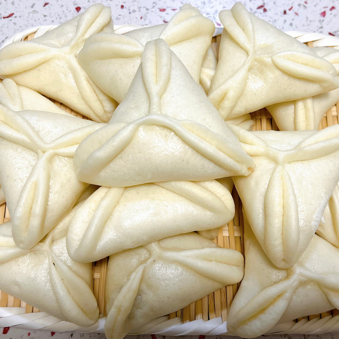 念念不忘的软糯黑米（紫糯米）馅糖三角、馒头包子、发面饼（一次发酵）