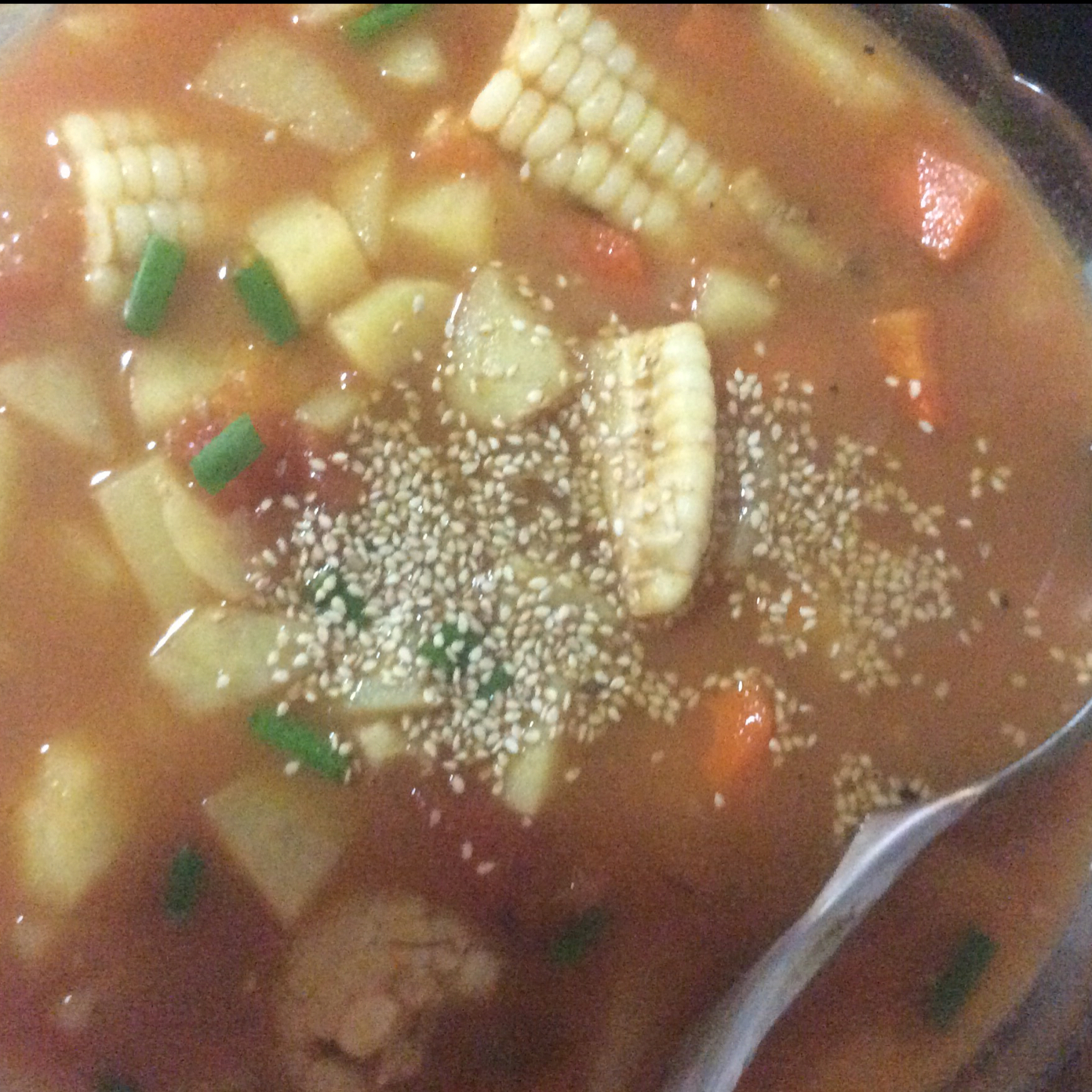 番茄土豆玉米排骨汤