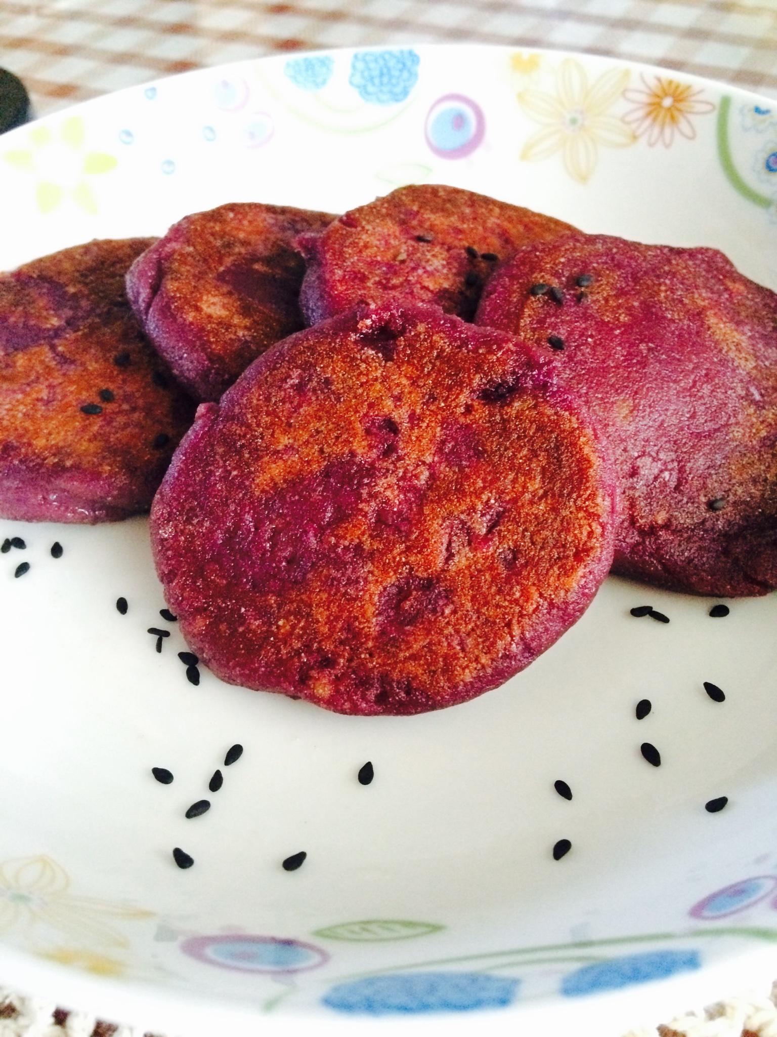 懒人早餐——紫薯饼