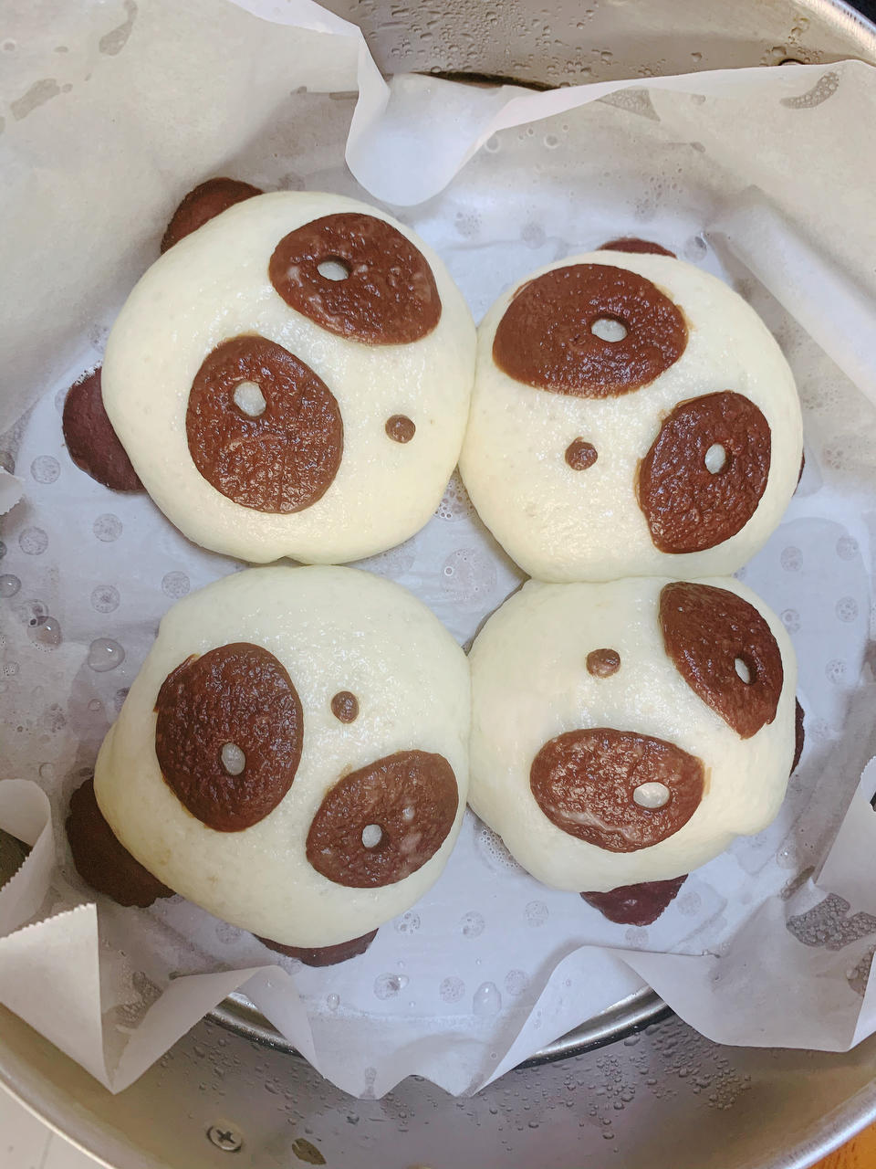 熊猫豆沙包&紫薯包