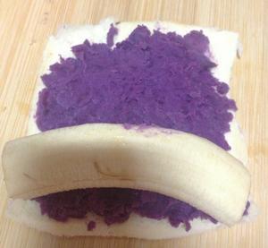 香蕉紫薯卷的做法 步骤6