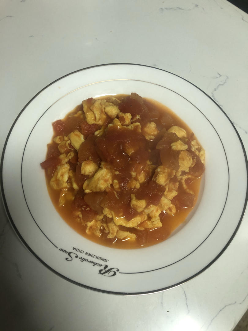 番茄炒鸡蛋（超浓的番茄味）