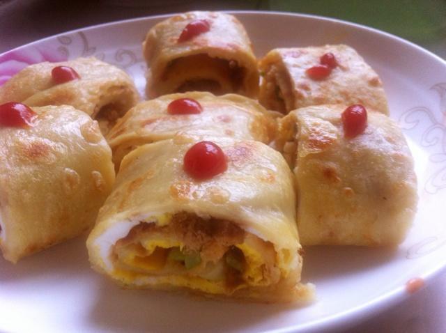 中西结合鸡蛋煎饼的做法