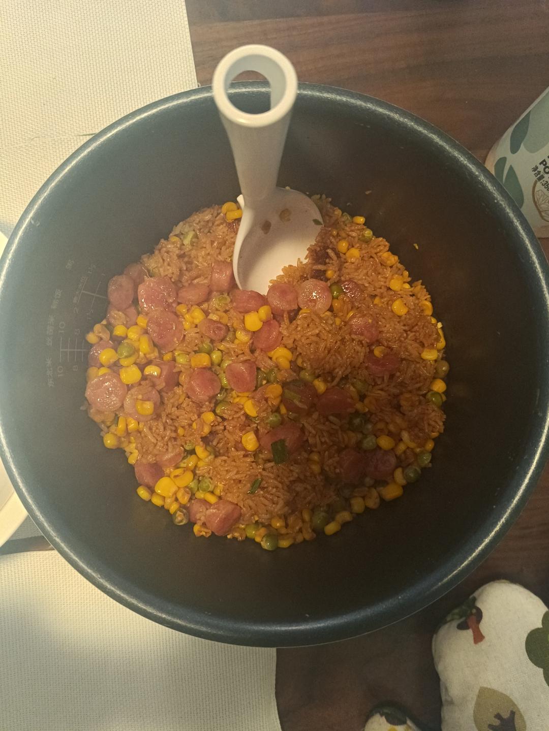 懒人必备～电饭煲腊肠焖饭
