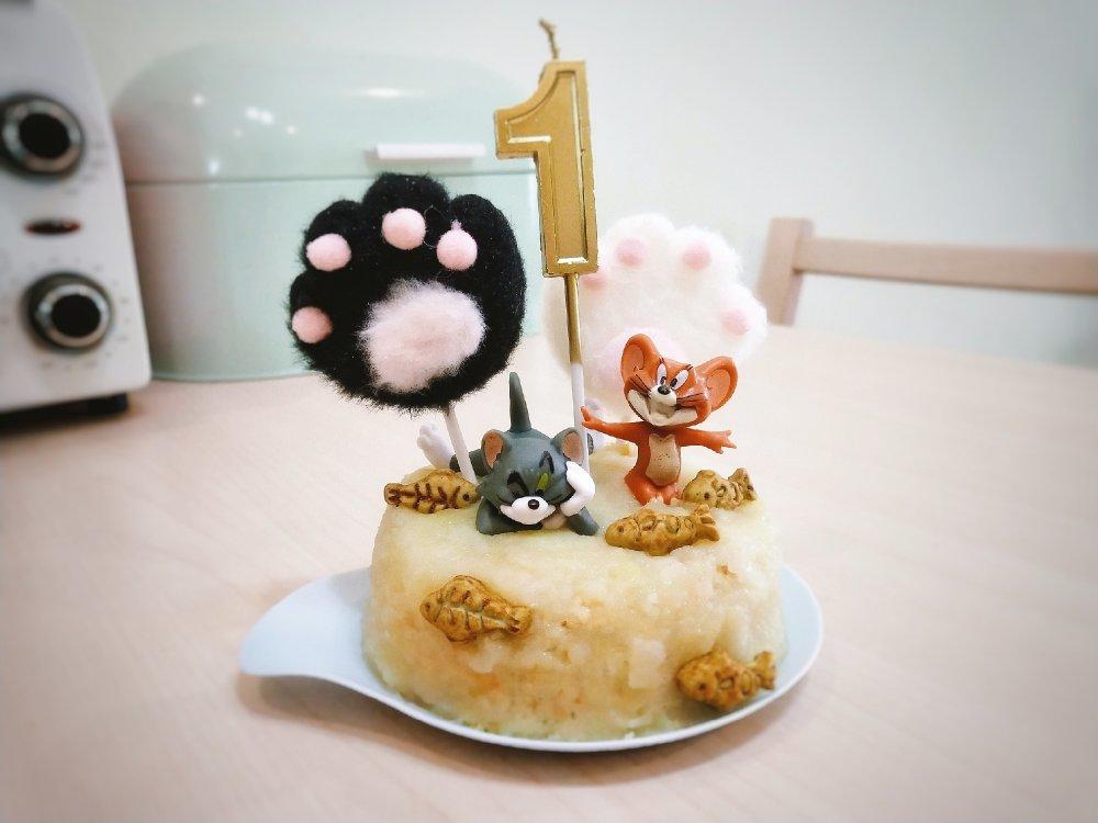 简单宠物蛋糕（无面粉）