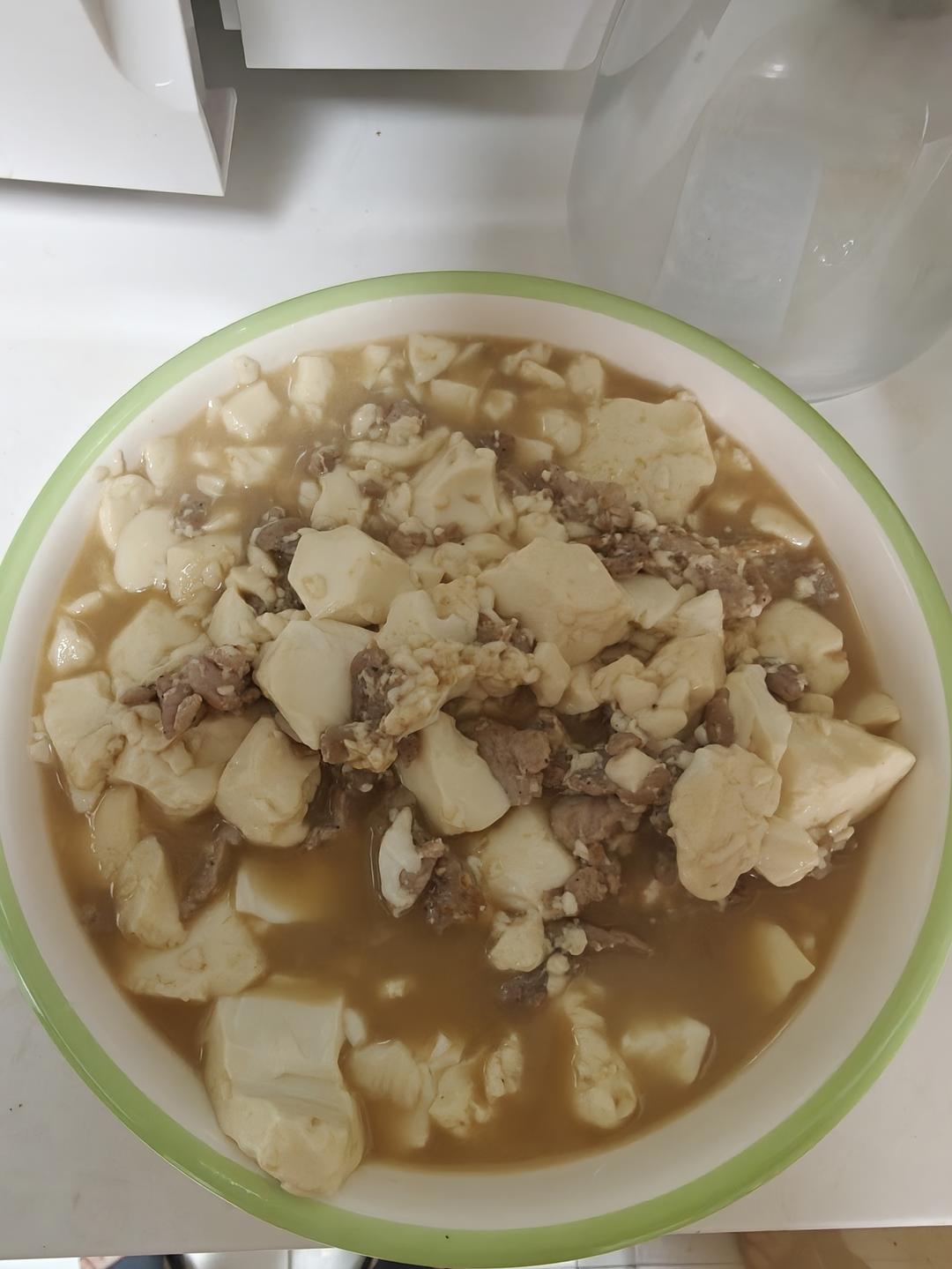 葱烧肉沫豆腐（肉丝版）