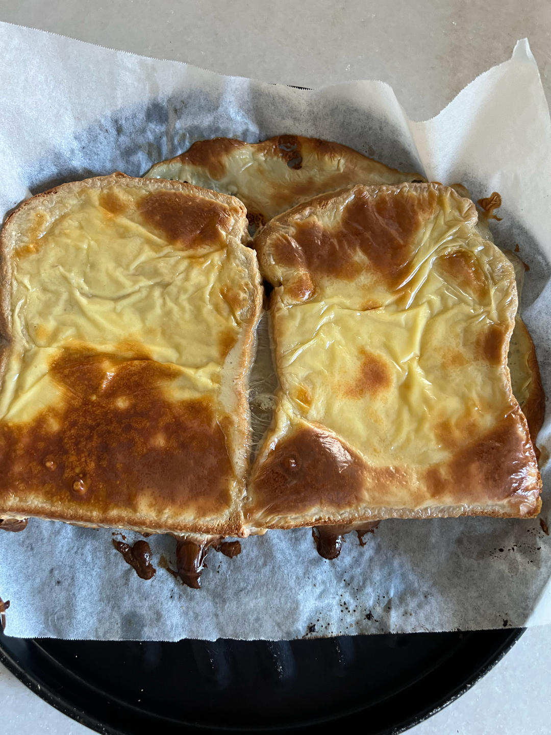 零失败快手岩烧乳酪(熔岩吐司)十分钟网红早餐，好吃哭