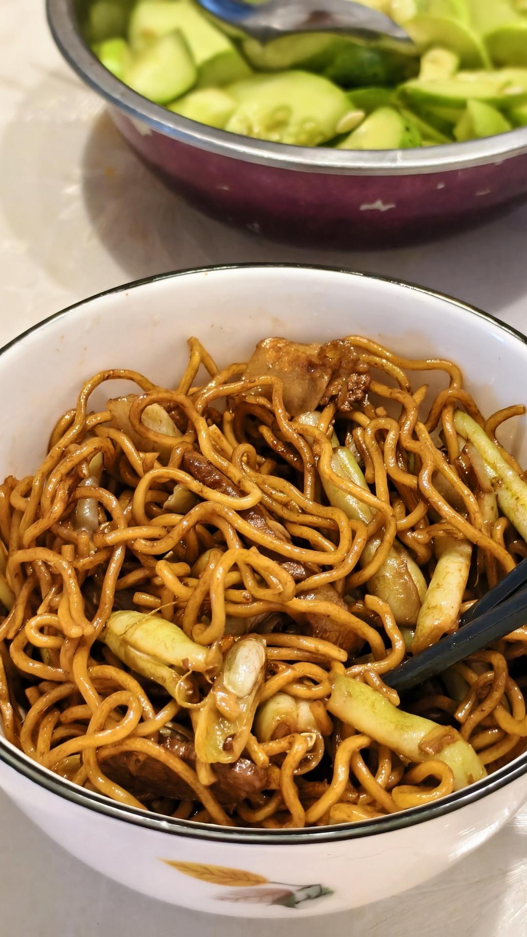 地道老北京扁豆焖面 豆角焖面 太好吃小心吃撑哦