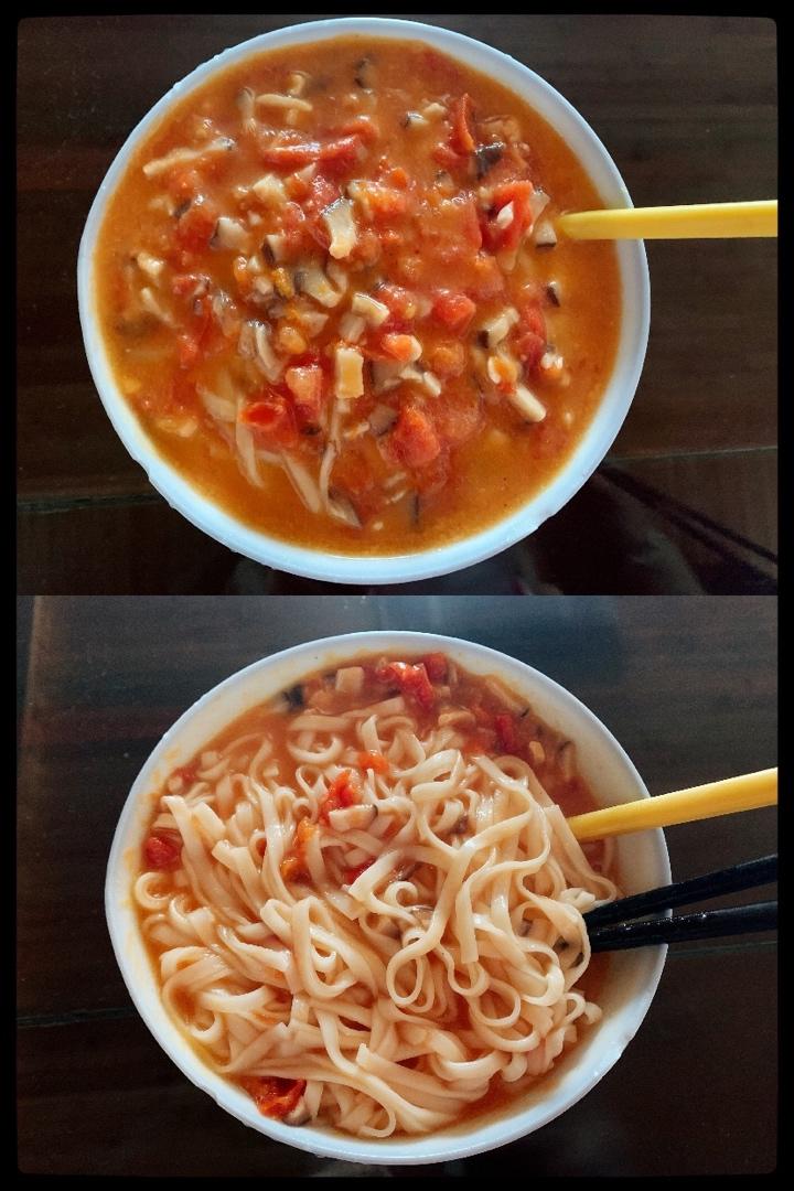 芝士番茄酱意大利面（可以换成普通面，可以不要芝士，简单快手一个人吃)