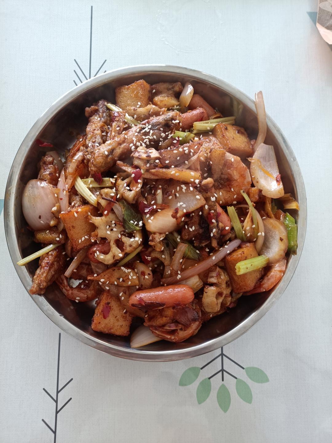 干锅鸡翅香辣虾🍤
