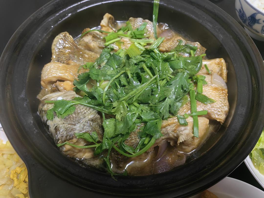 葱香焗鲈鱼